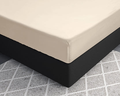 Hoeslaken Satijn - Zand