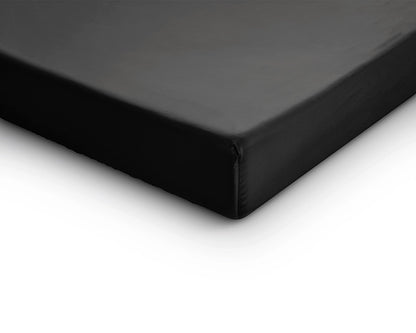 Hoeslaken Satijn - Zwart