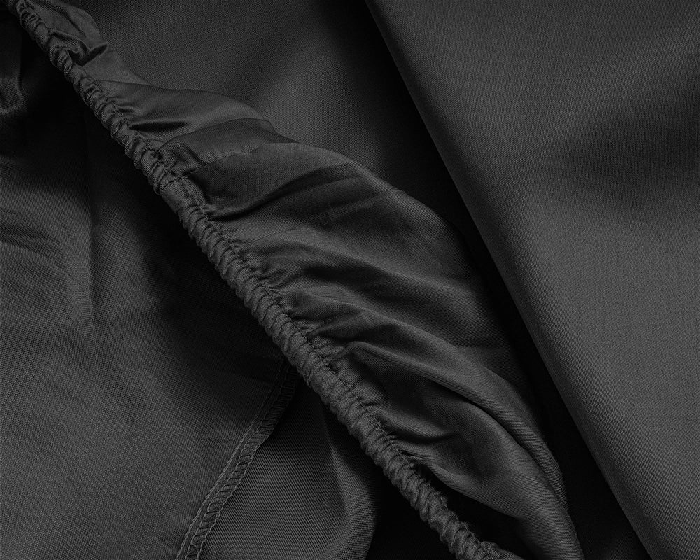 Hoeslaken Satijn - Zwart