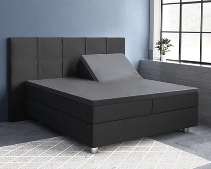 Hoeslaken Splittopper Satijn - Antraciet