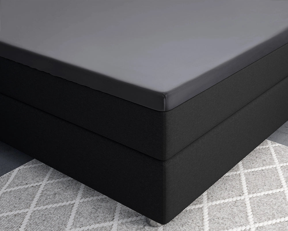 Hoeslaken Splittopper Satijn - Antraciet