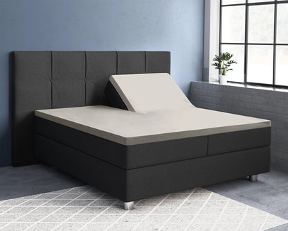 Hoeslaken Splittopper Satijn - Crème