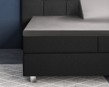 Hoeslaken Splittopper Satijn - Grijs