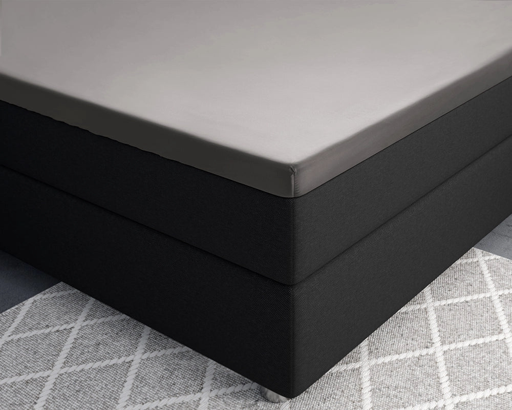 Hoeslaken Splittopper Satijn - Grijs