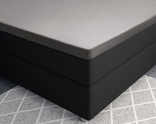 Hoeslaken Splittopper Satijn - Grijs