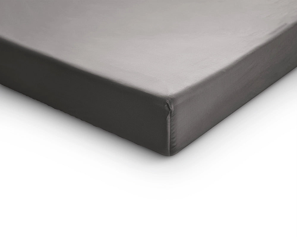 Hoeslaken Splittopper Satijn - Grijs