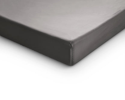 Hoeslaken Splittopper Satijn - Grijs