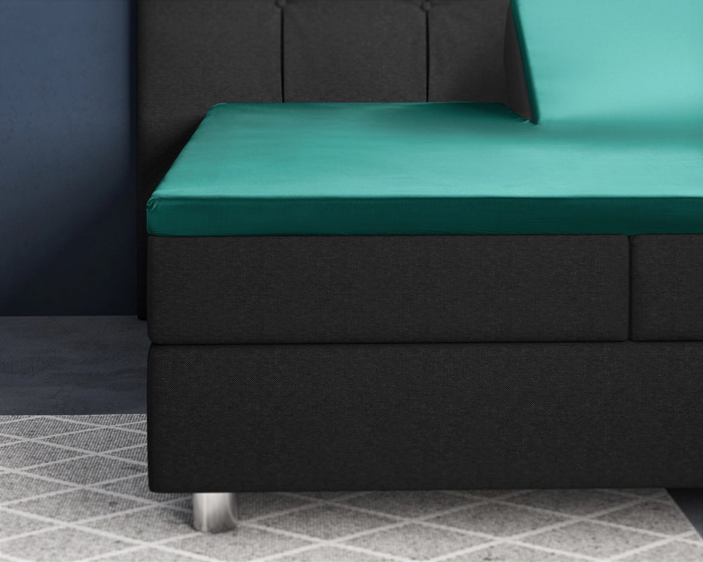 Hoeslaken Splittopper Satijn - Groen