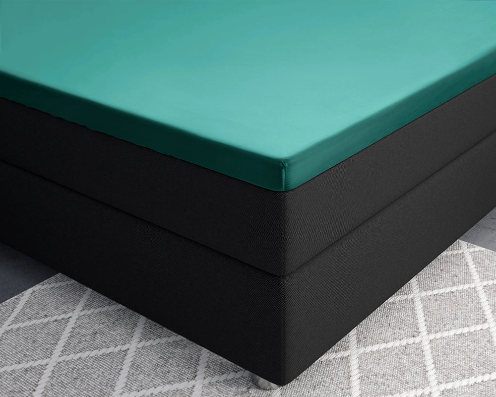 Hoeslaken Splittopper Satijn - Groen