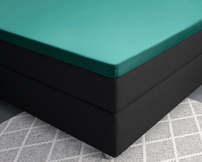 Hoeslaken Splittopper Satijn - Groen