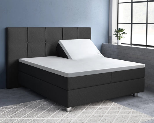 Hoeslaken Splittopper Satijn - Wit