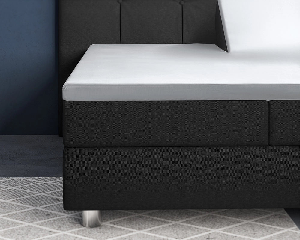 Hoeslaken Splittopper Satijn - Wit