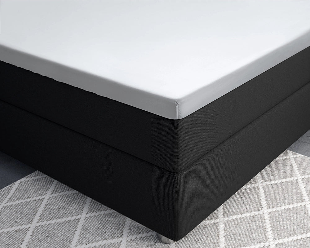 Hoeslaken Splittopper Satijn - Wit