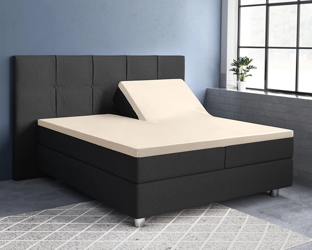 Hoeslaken Splittopper Satijn - Zand