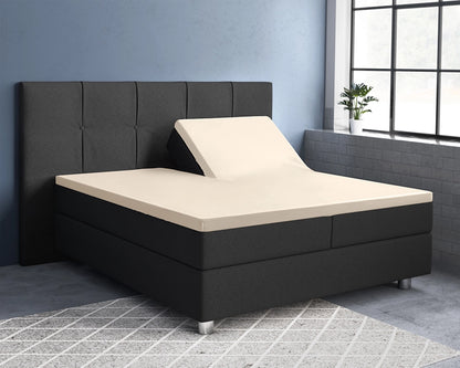 Hoeslaken Splittopper Satijn - Zand