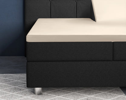 Hoeslaken Splittopper Satijn - Zand