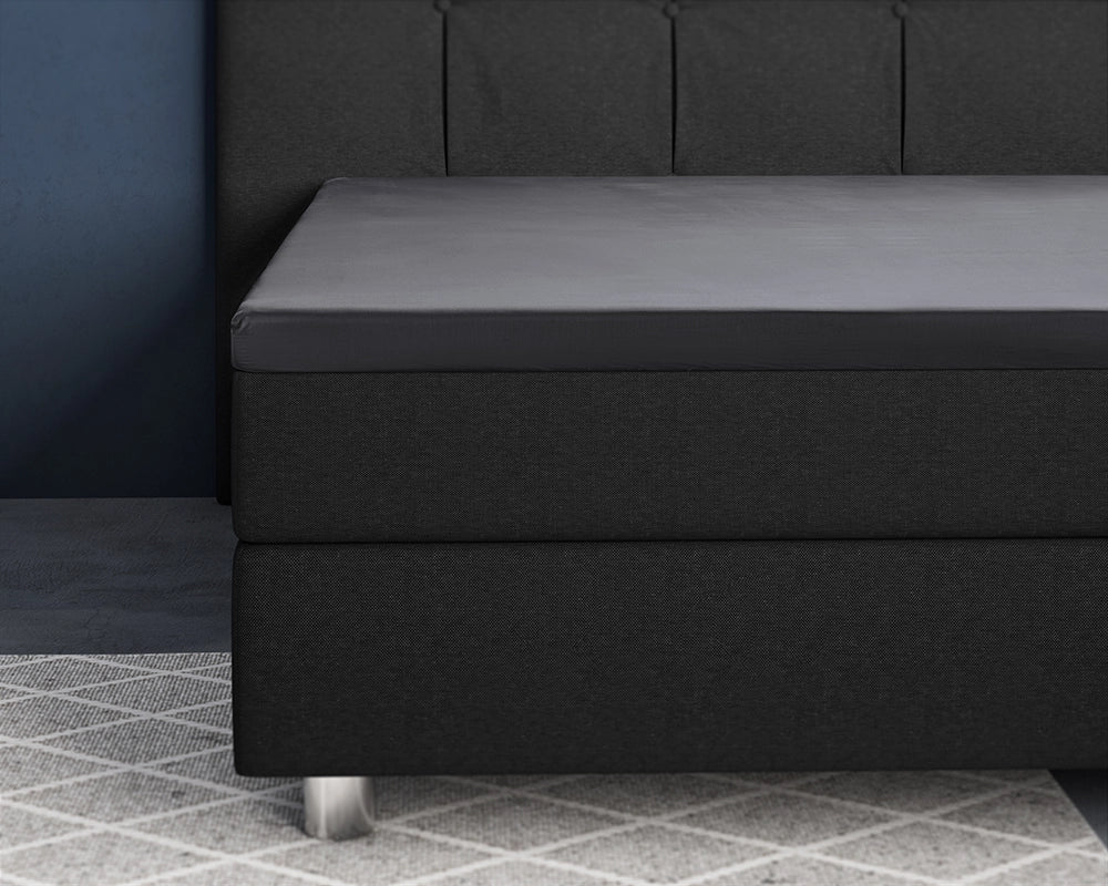 Hoeslaken Topper Satijn - Antraciet