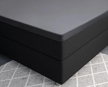 Hoeslaken Topper Satijn - Antraciet