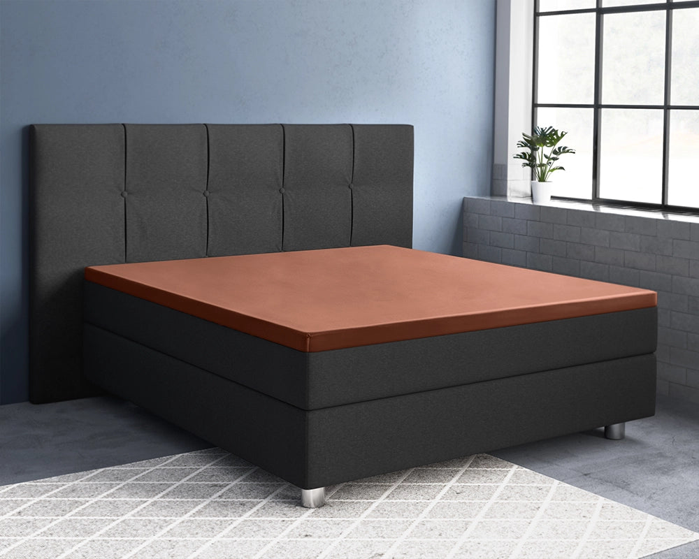 Hoeslaken Topper Satijn - Bruin