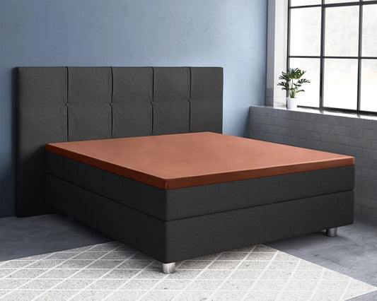 Hoeslaken Topper Satijn - Bruin