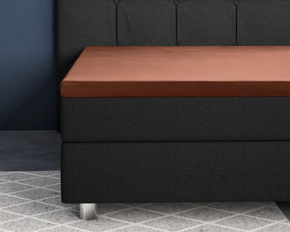 Hoeslaken Topper Satijn - Bruin