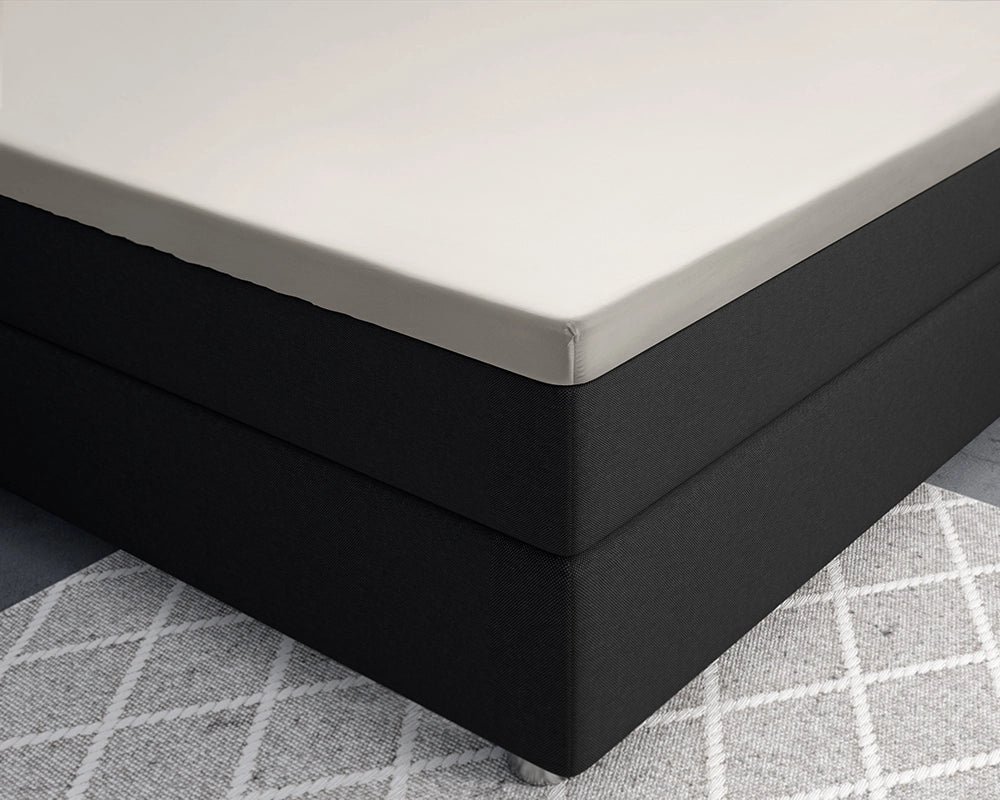 Hoeslaken Topper Satijn - Crème