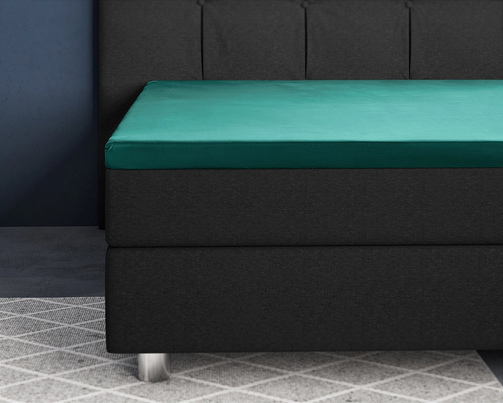 Hoeslaken Topper Satijn - Groen