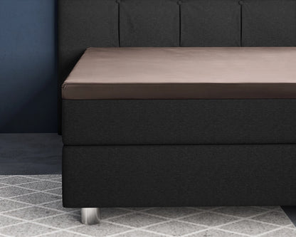 Hoeslaken Topper Satijn - Taupe