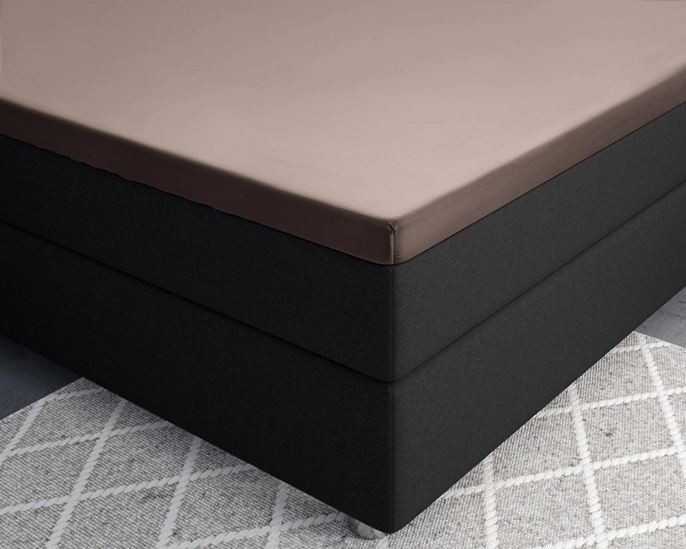 Hoeslaken Topper Satijn - Taupe