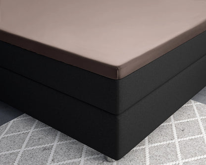 Hoeslaken Topper Satijn - Taupe