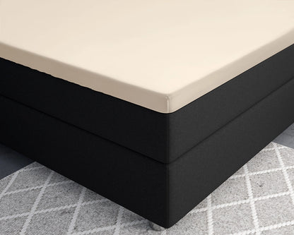 Hoeslaken Topper Satijn - Zand