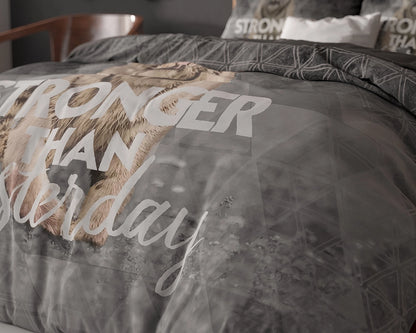 Dekbedovertrek Stronger Grijs