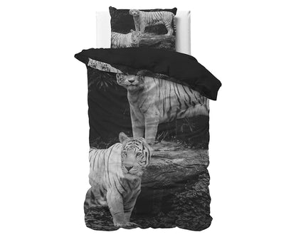 Dekbedovertrek Tigers Grijs