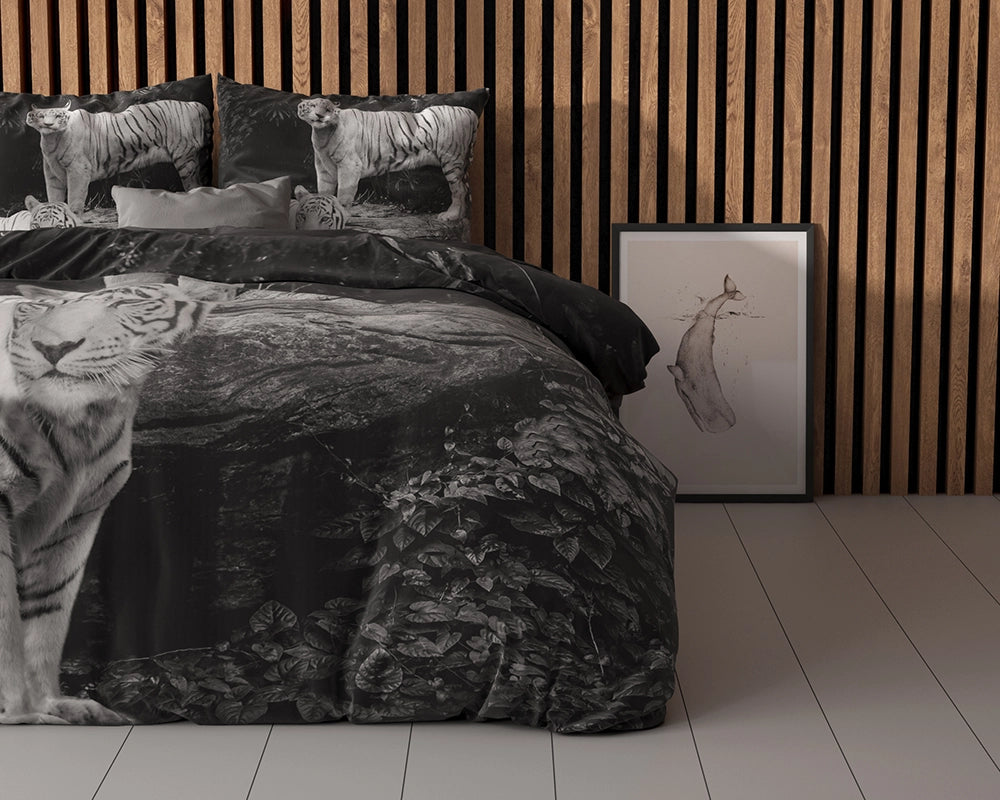 Dekbedovertrek Tigers Grijs